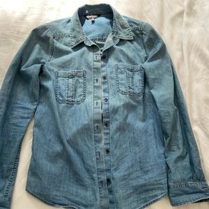 Express denim button down shirt, size XS